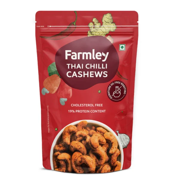 Roasted Thai Chilli Cashew - Farmley Standee Pouch 200 g